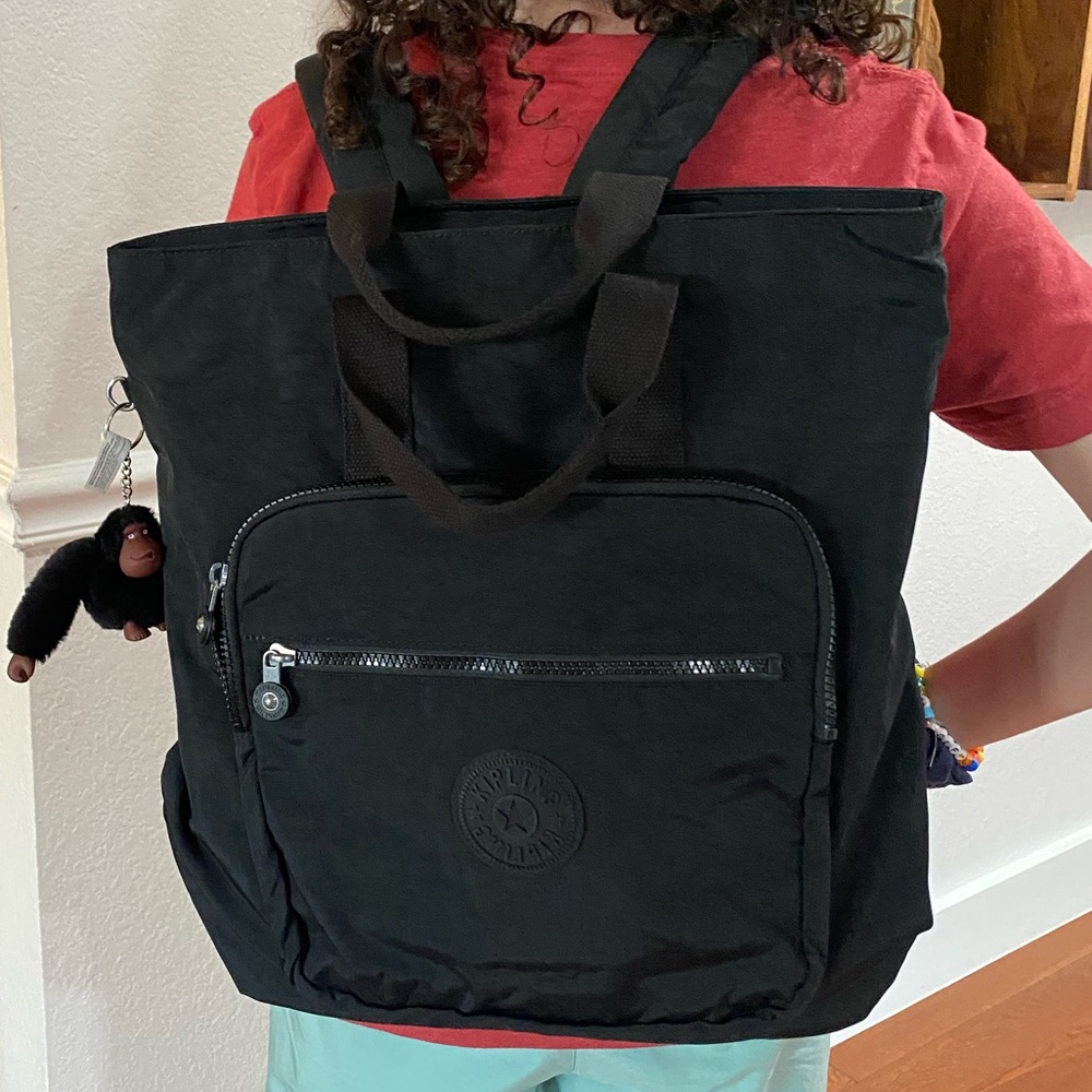 Kipling Black Tote Backpack